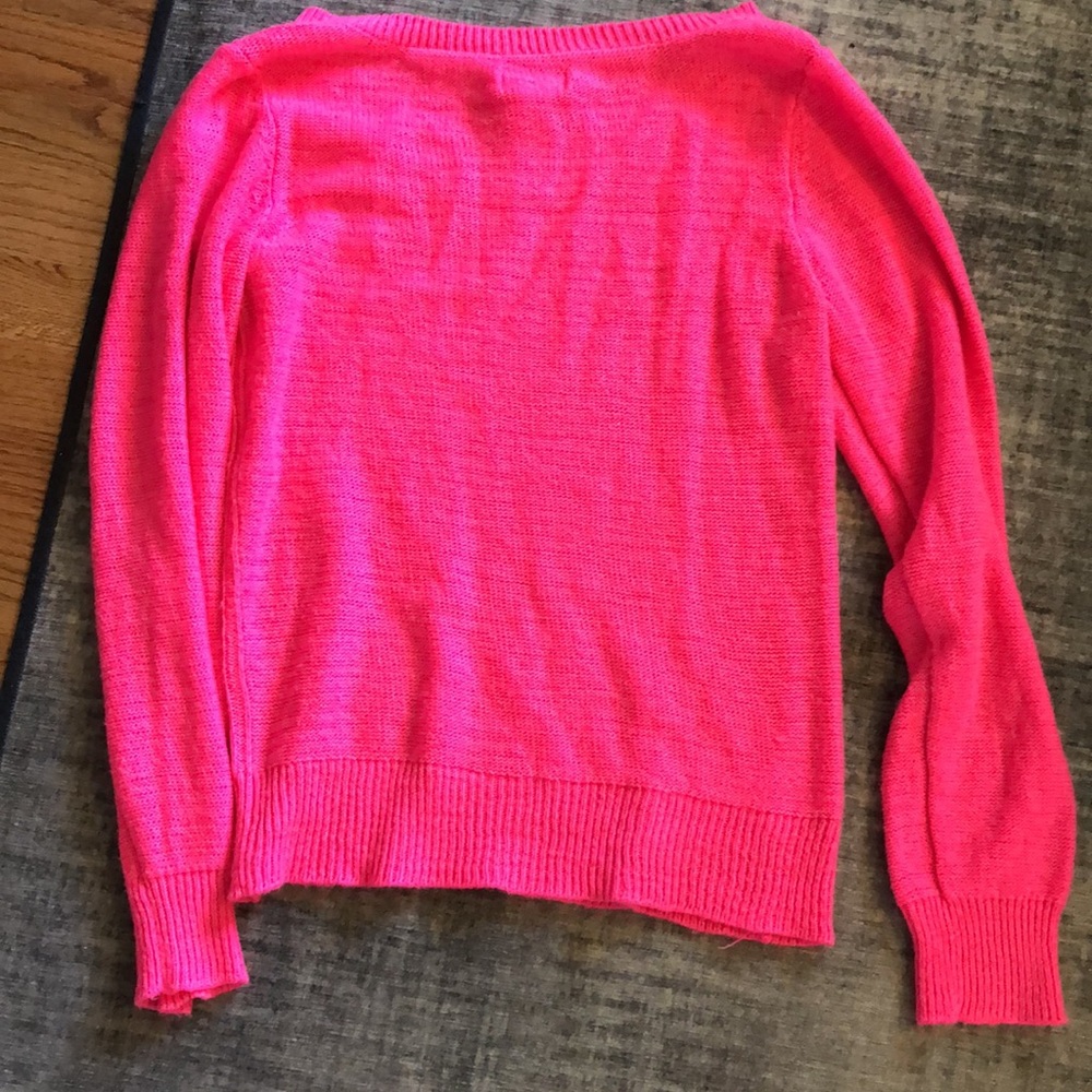 SO hot pink cable knit sweater juniors xl - Picture 7 of 7